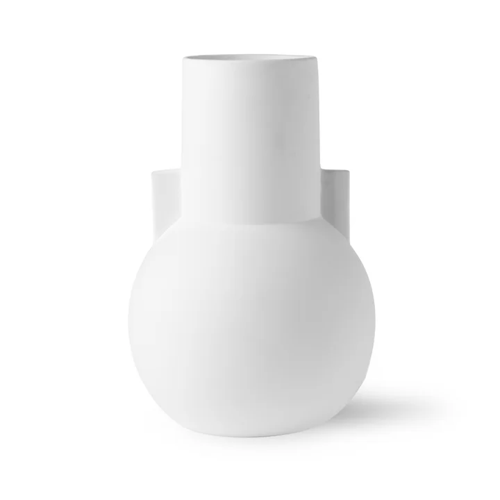 HKliving - Vase S, Ø 17,5 x H 26 cm, matt weiss