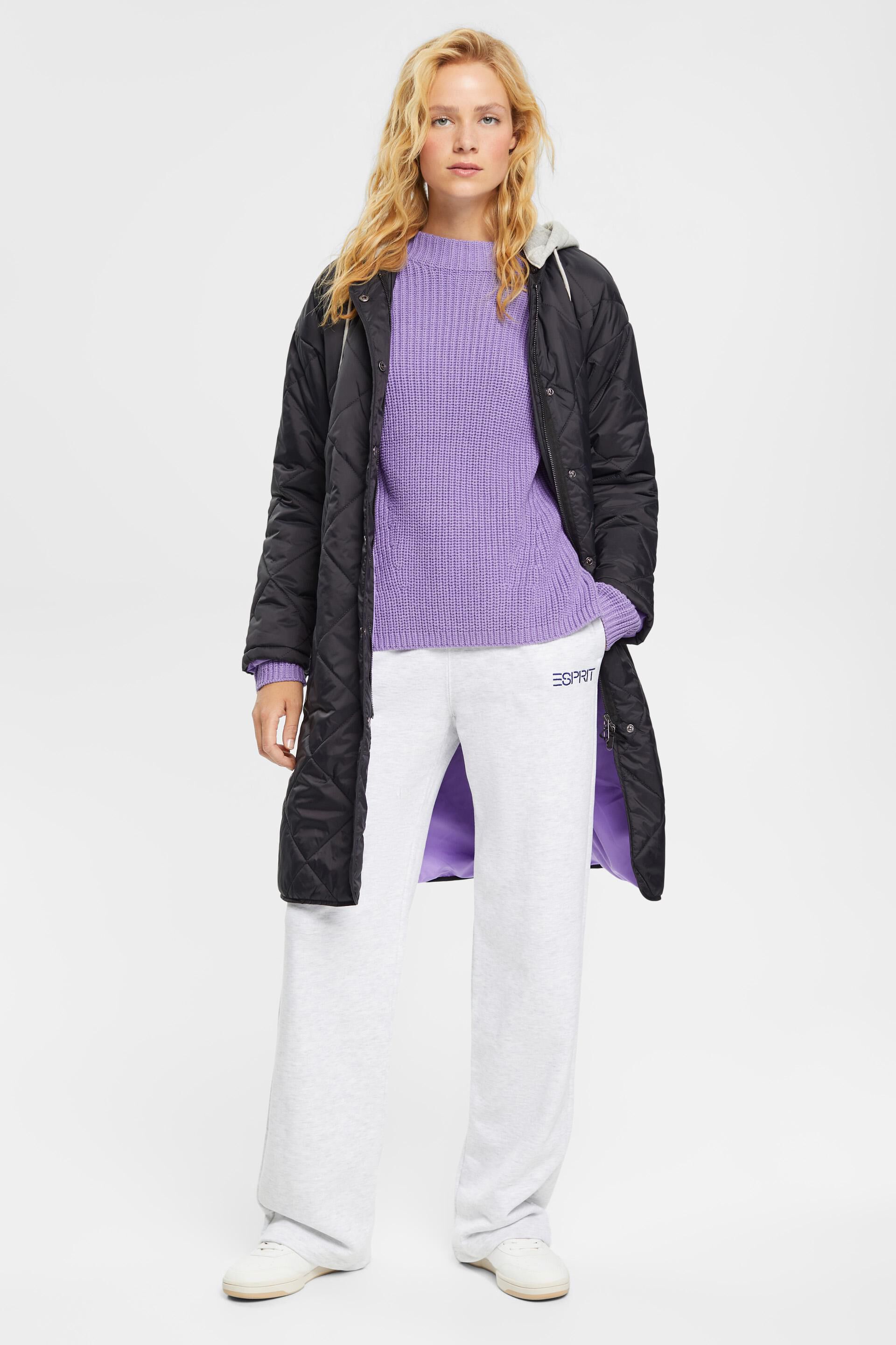 Manteau matelassé à capuche en molleton amovible