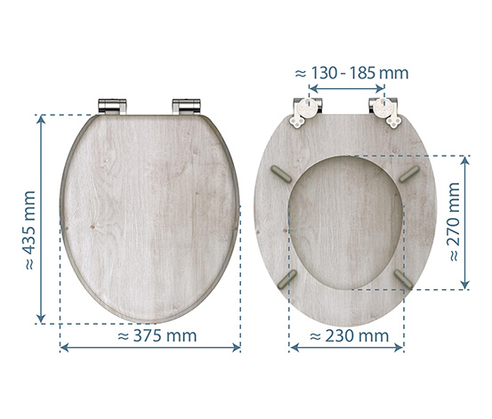 MDF-WC-Sitz »LIGHT WOOD«