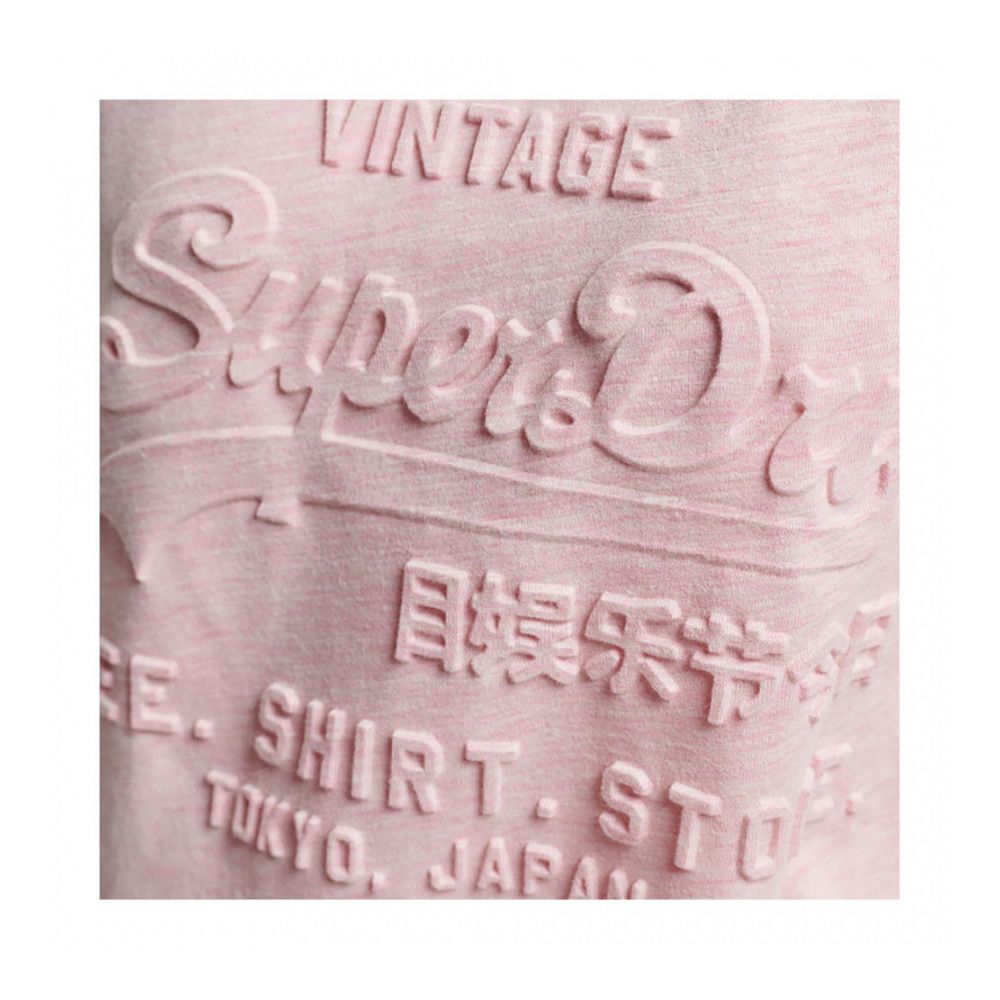 Superdry VINTAGE LOGO EMBOSS - Tee-shirt Femme pastel pink snowy