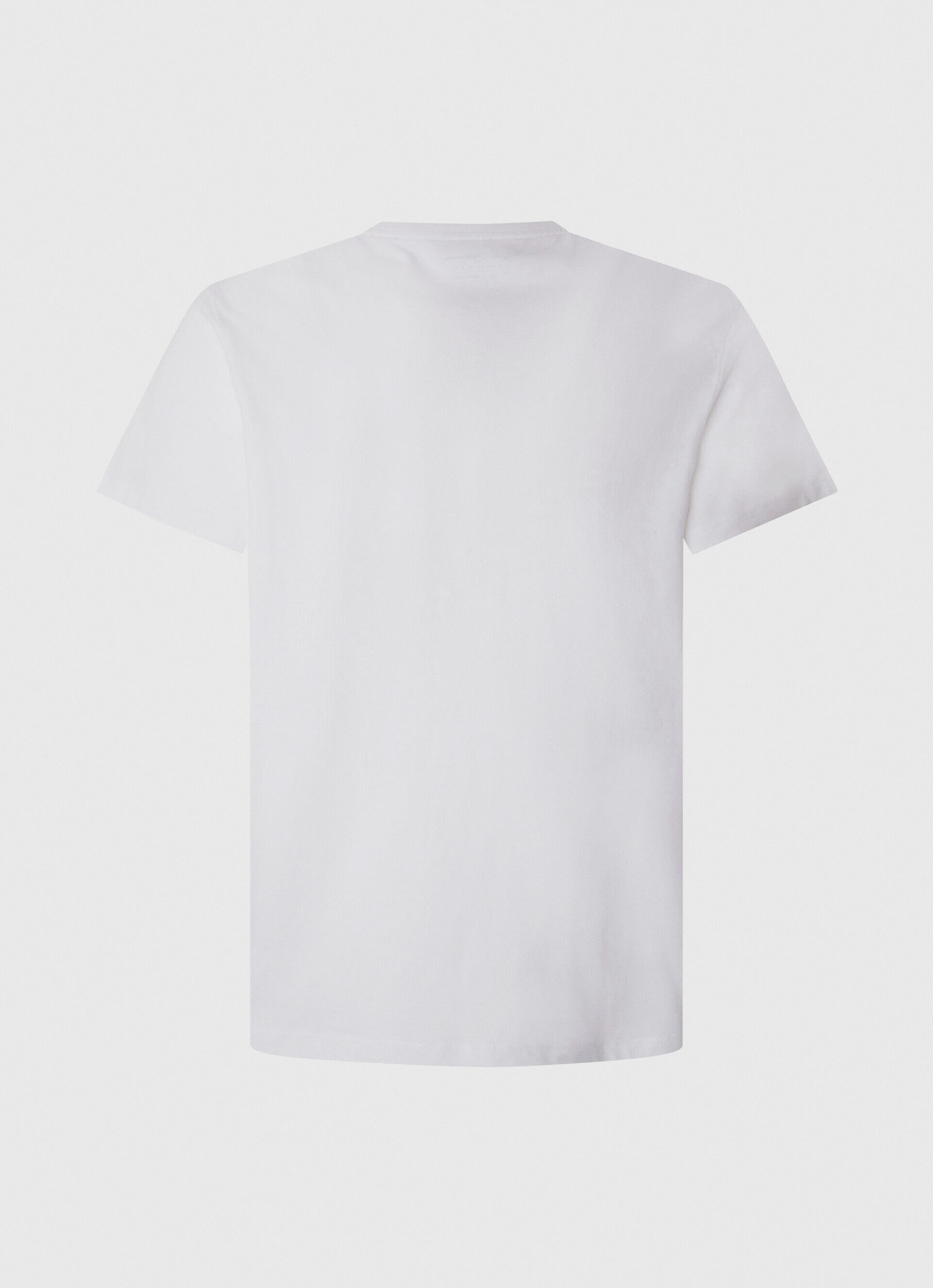 Camiseta de algodão com logo de pinceladas - branca