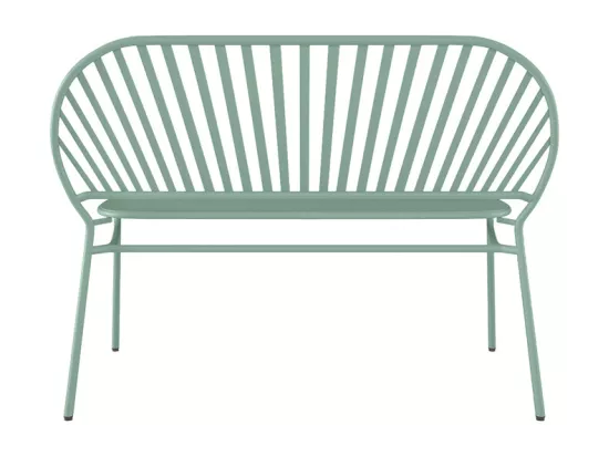 Banc de jardin en métal - Vert amande - CEDEIRA de MYLIA