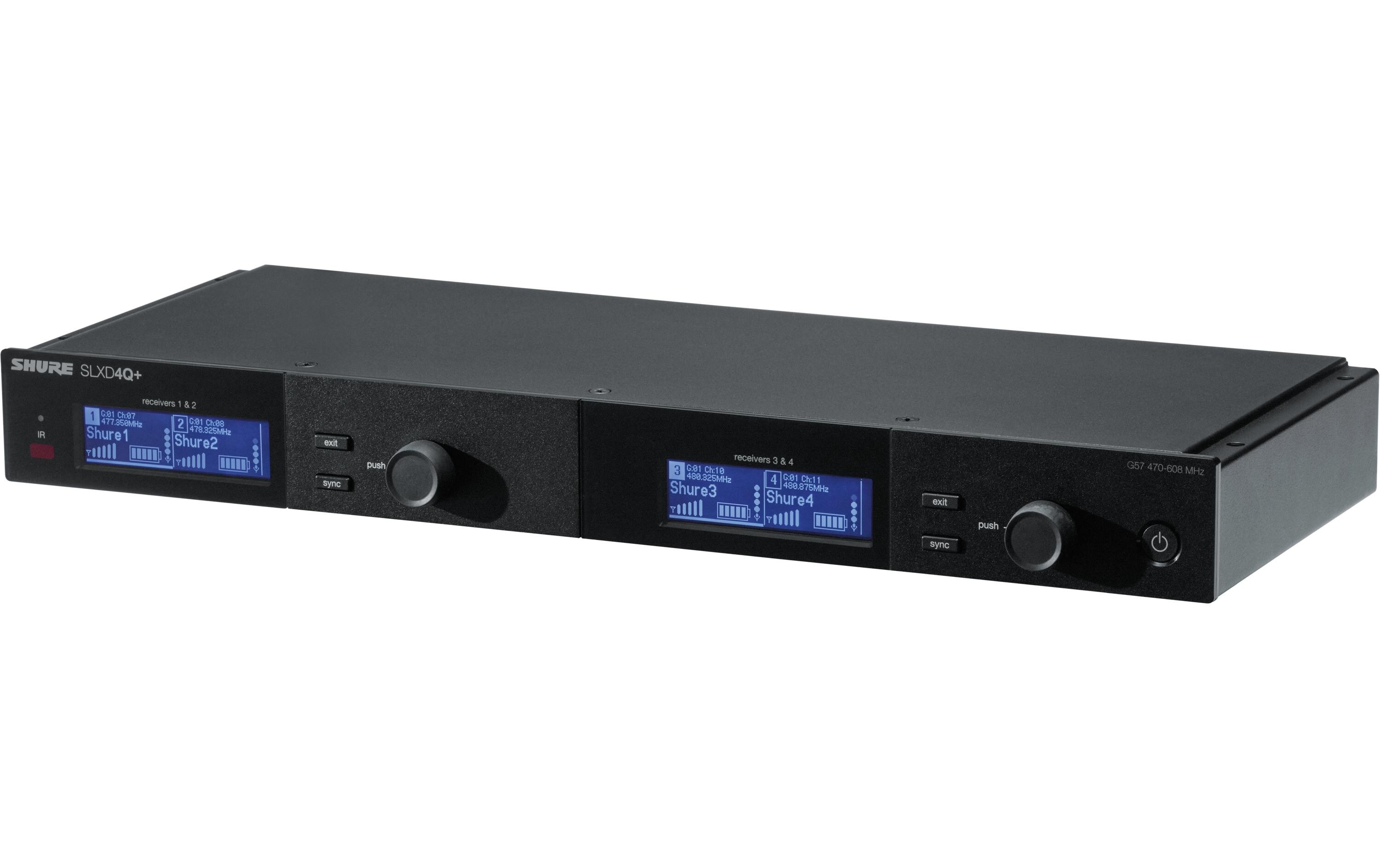 Empfänger SLXD4Q<br>Digitaler Vierkanal-Funkempfänger