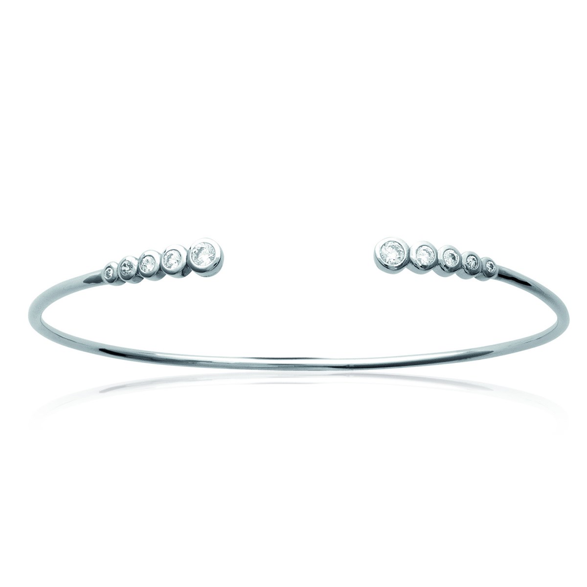 Bracelet jonc ouvert Brillaxis empierré