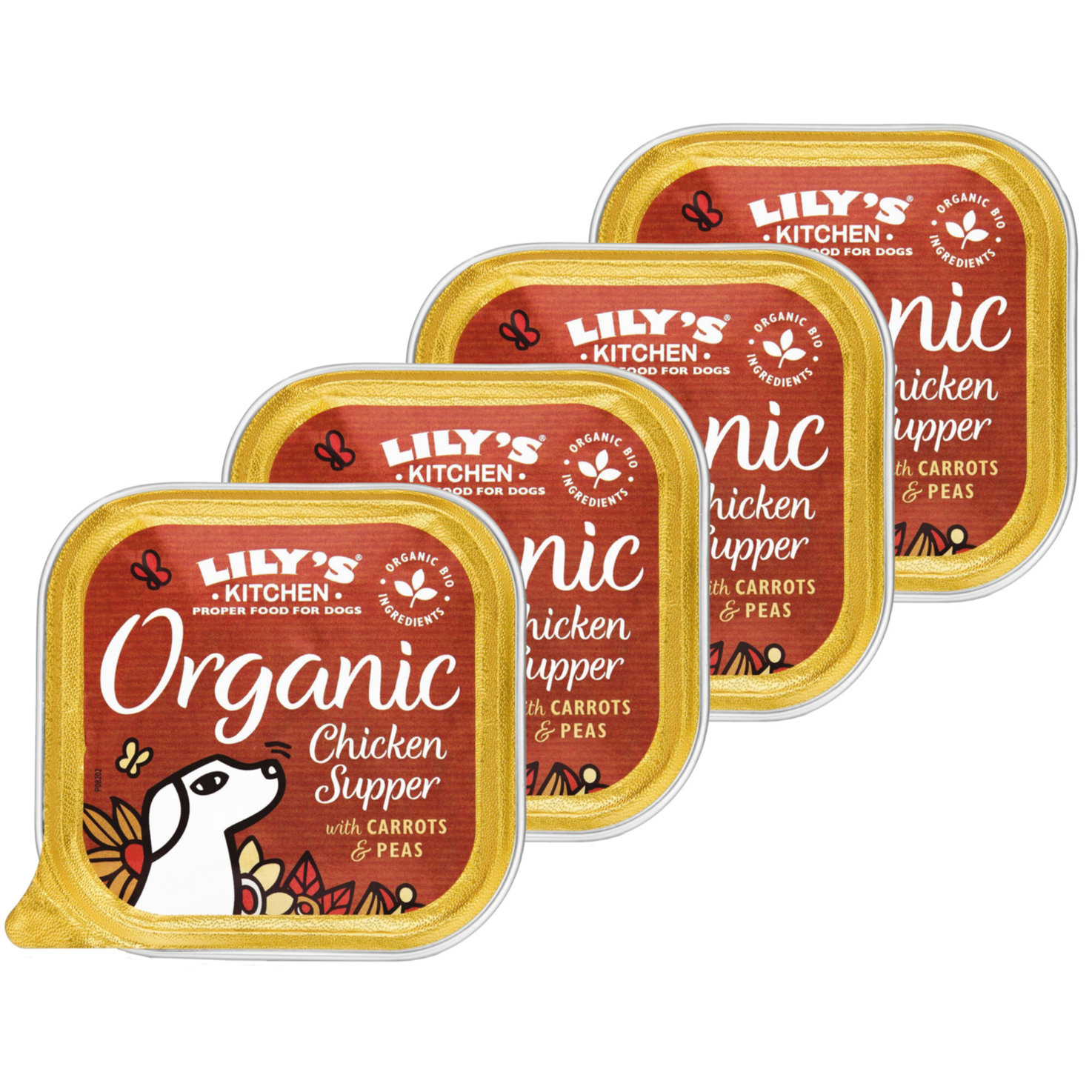 Lily's Kitchen Hundefutter Adult Organic Supper Huhn 4x 150g