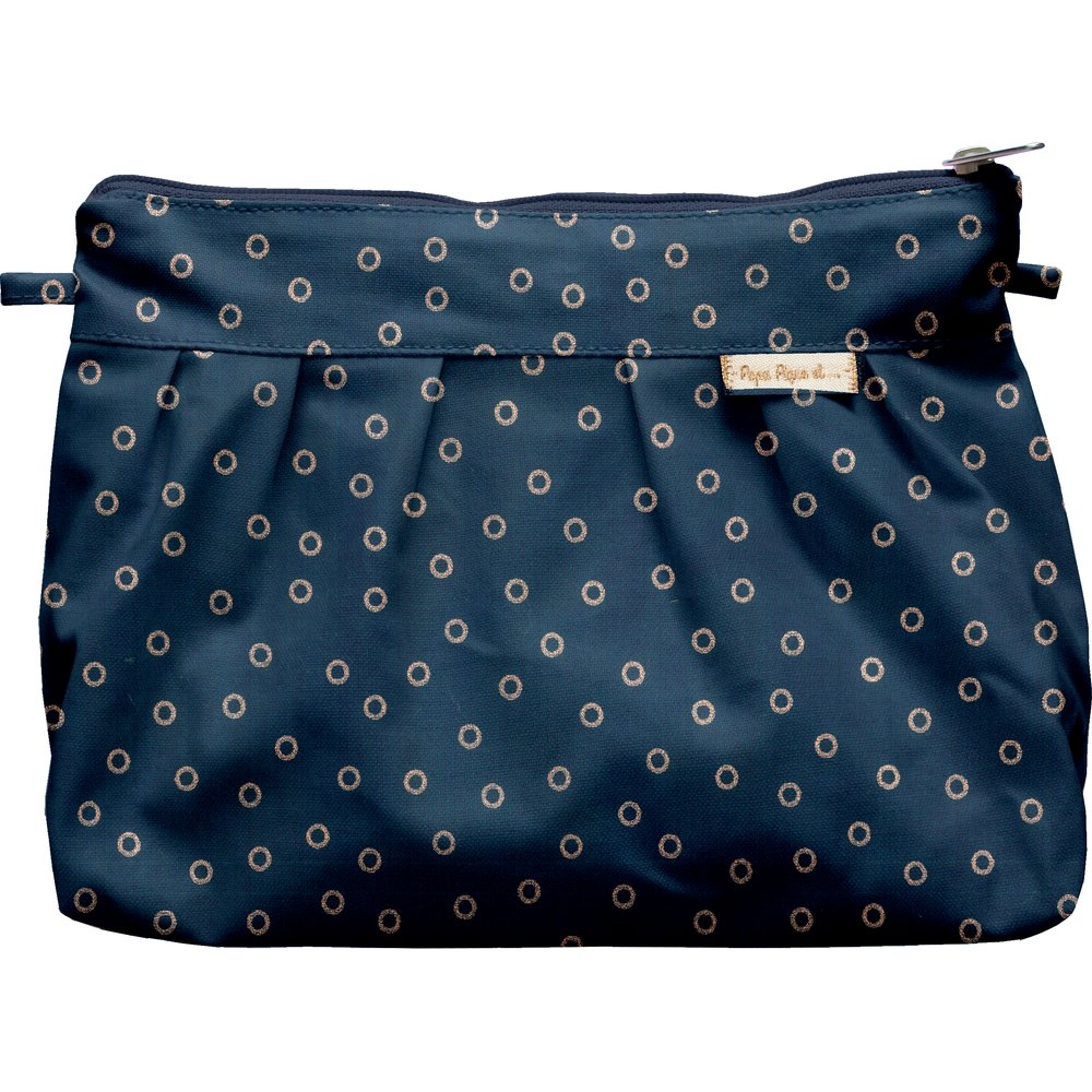 Pochette Plissée Bulle Bronze Marine