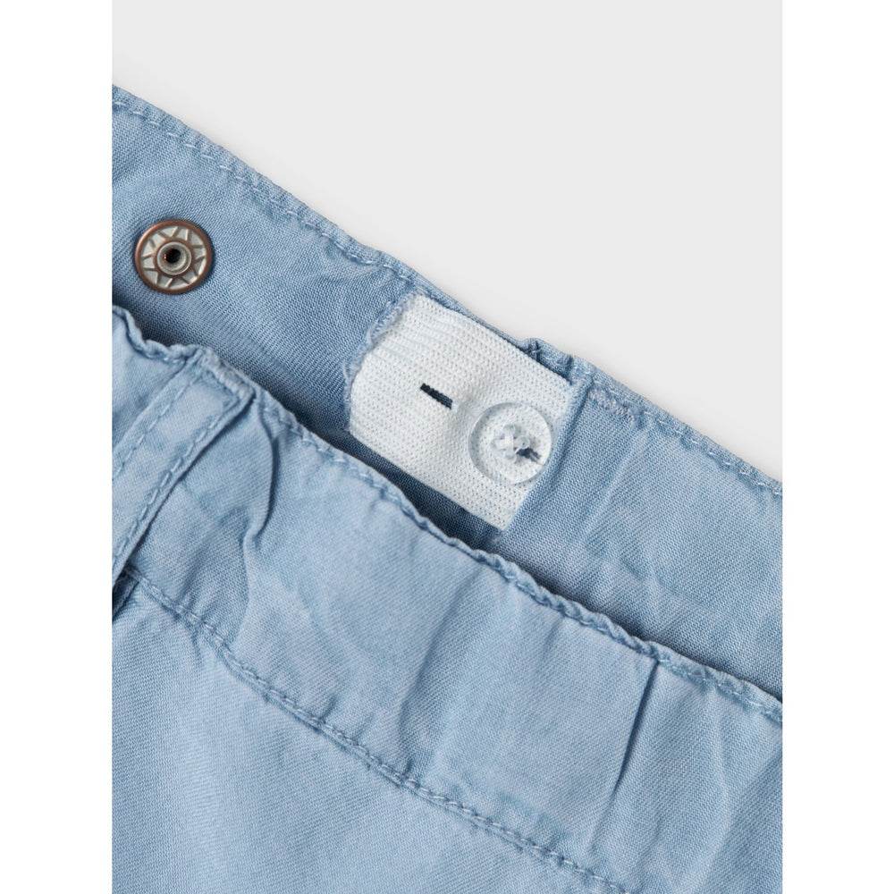 Køb Name It Light Blue Denim Rose Wide Jeans