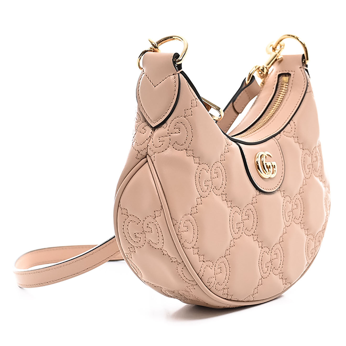 Gucci Sac bandoulière GG Mini en Cuir matelassé beige - Neuf sans étiquette - L.20 cm