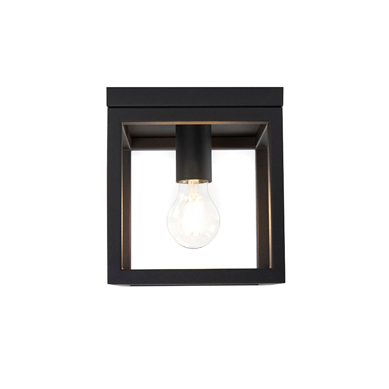 Smart industriële plafondlamp zwart incl. wifi A60 - Cage