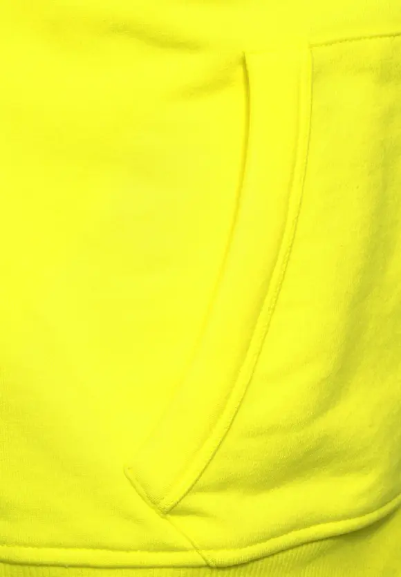 Sweatjacke mit Kapuze - lemon yellow