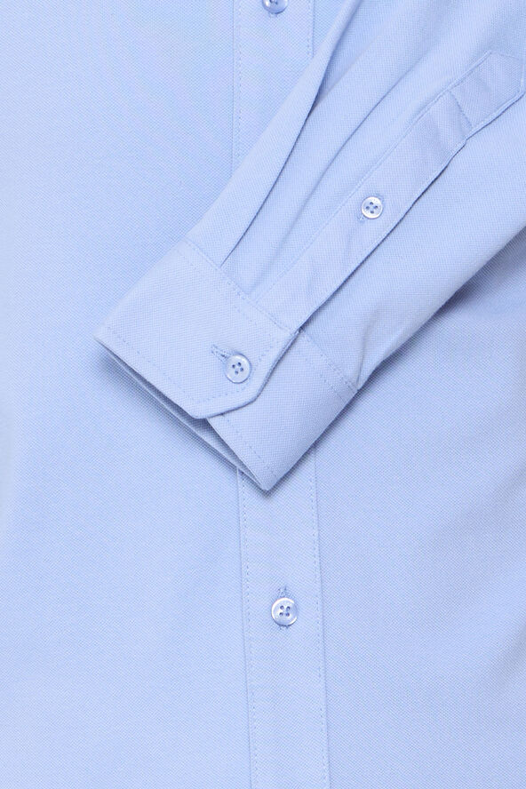 Casual Friday CFARTHUR LS BU jersey piquet shirt Bel air blue