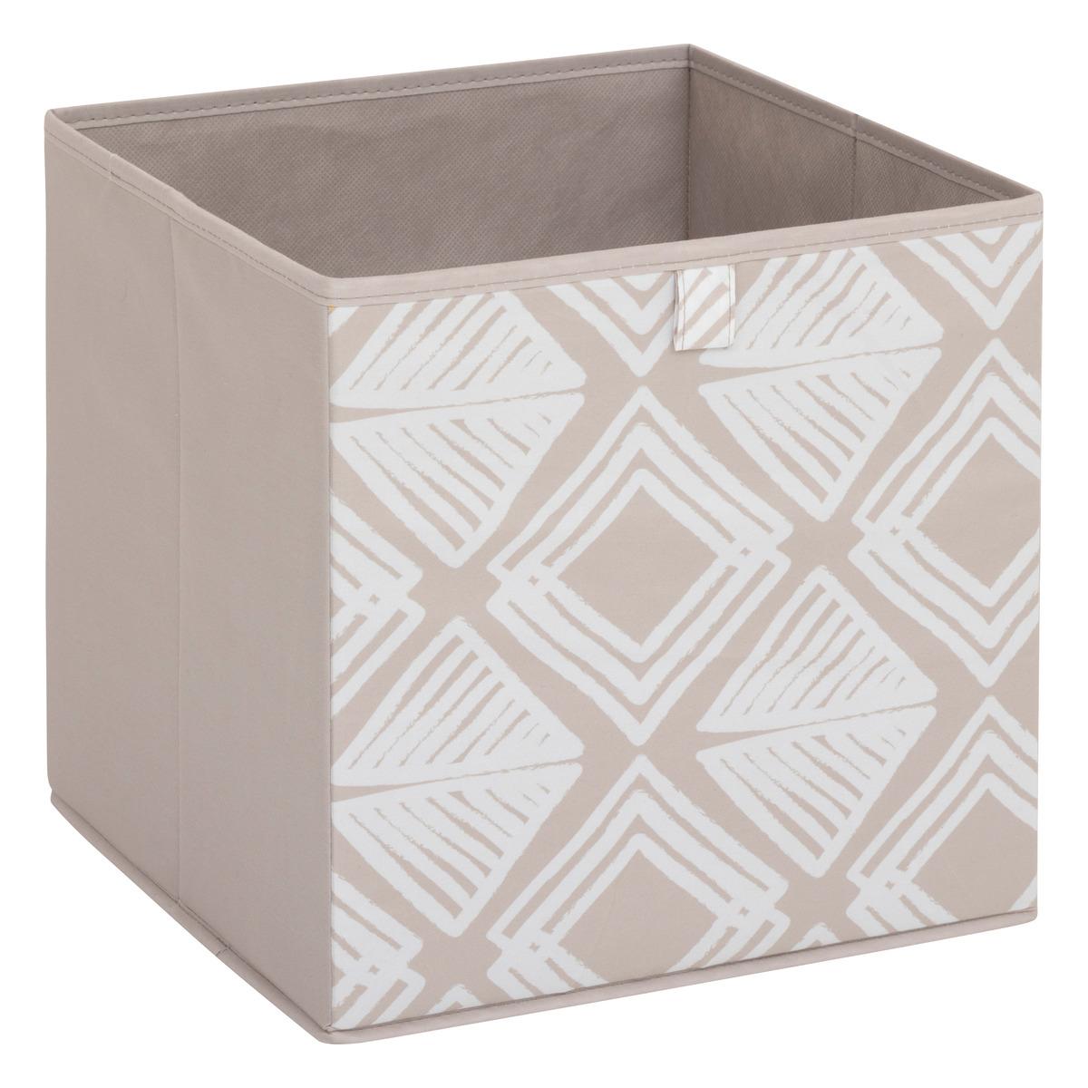 BOITE DE RANGEMENT IMPRIME BOHEMA BEIGE 31X31CM