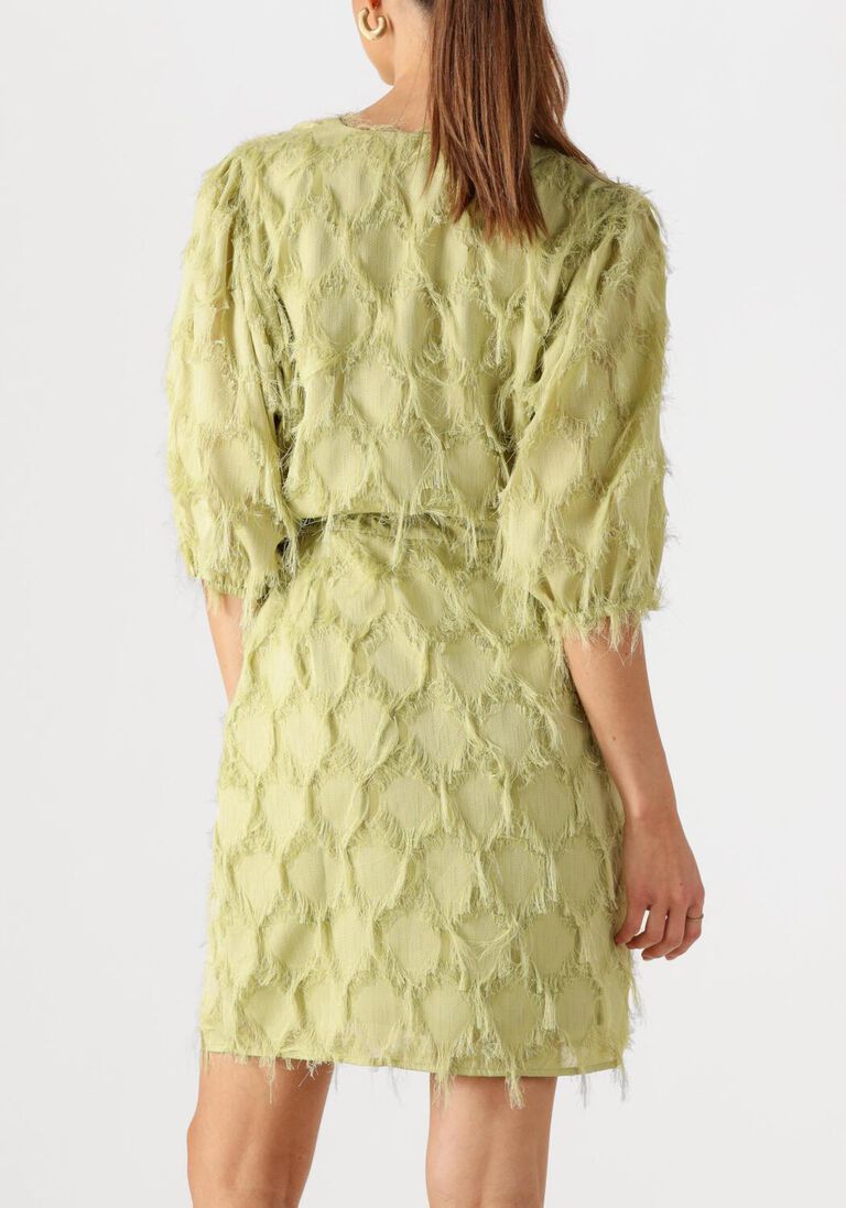 khaki aaiko mini jurk florica fringe pes 482