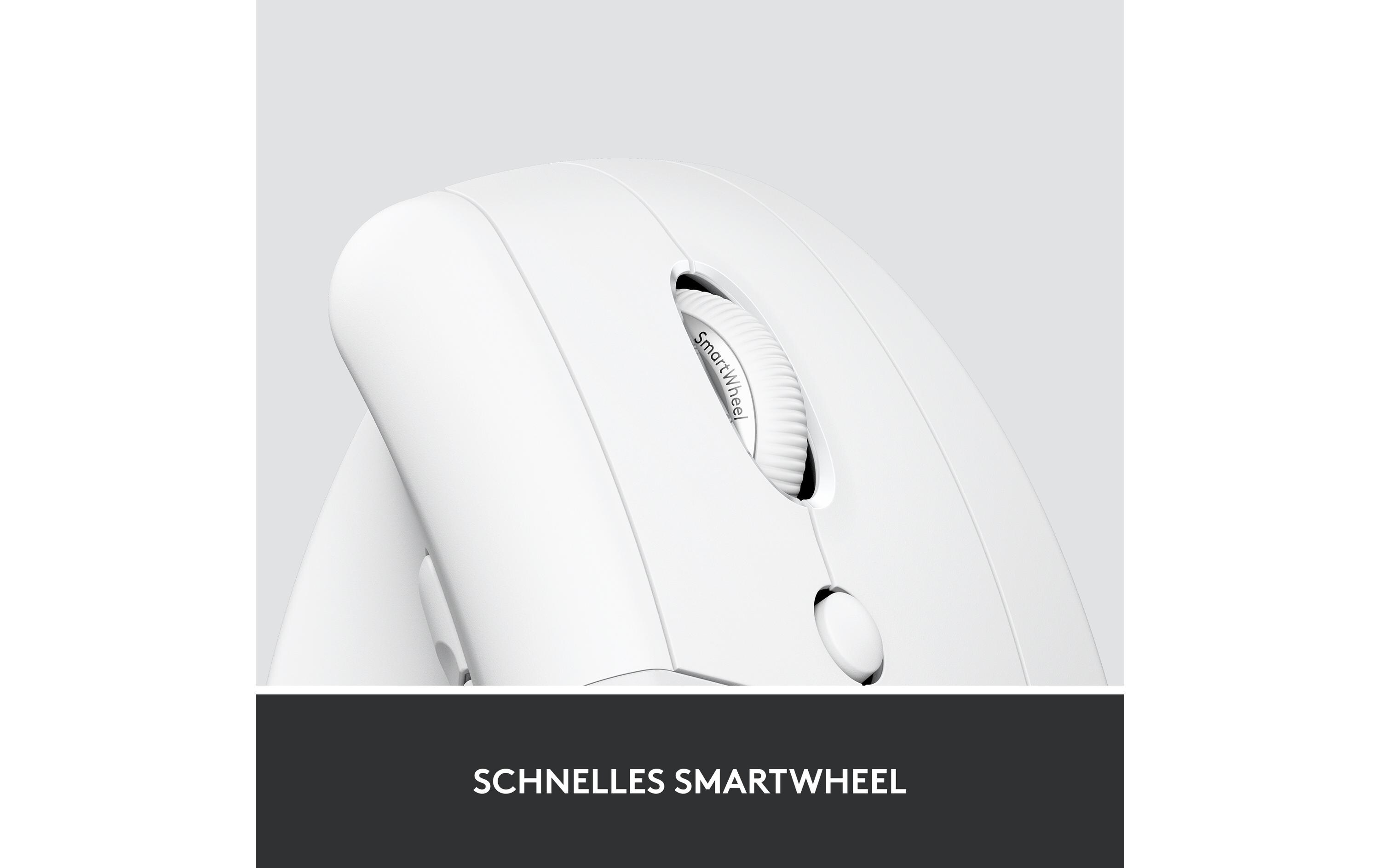 Ergonomische Maus Lift for Business Off-whiteKomfortable ergonomische Maus mit vertikalem Design für kleine bis mittelgrosse Hände