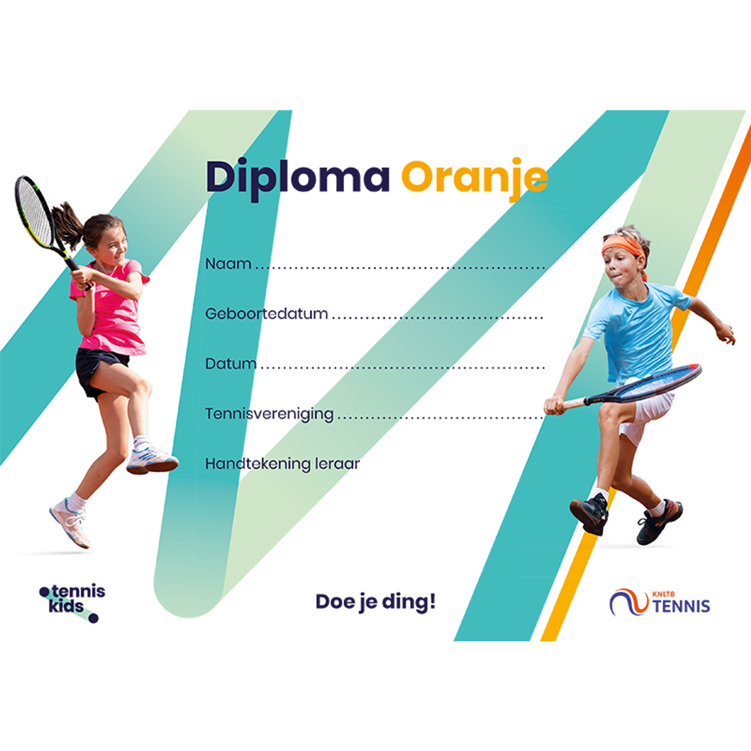 KNLTB Tenniskids Oranje 10 stuks