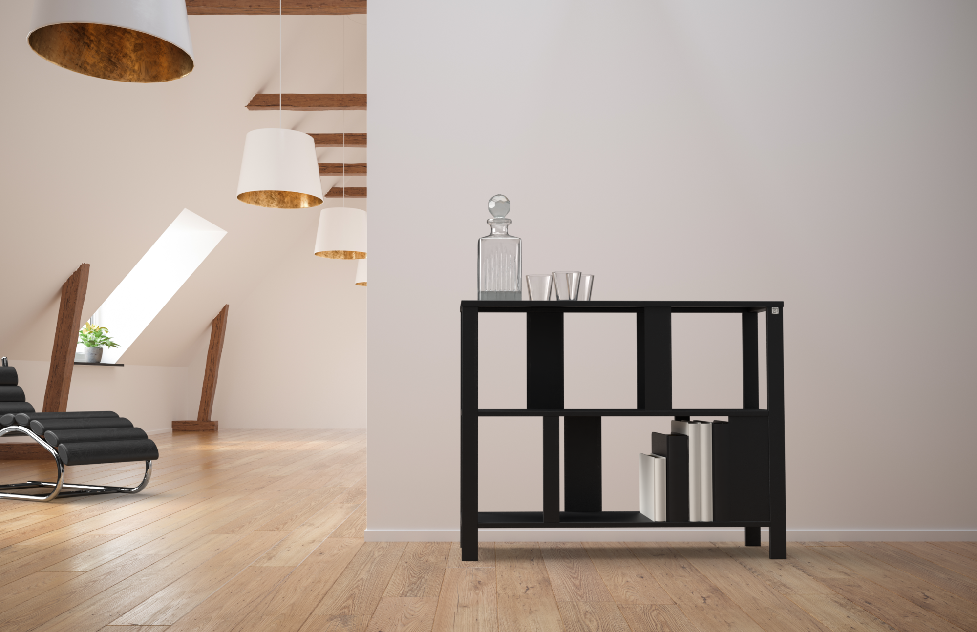 Wandkast Minus M - Violetblauw