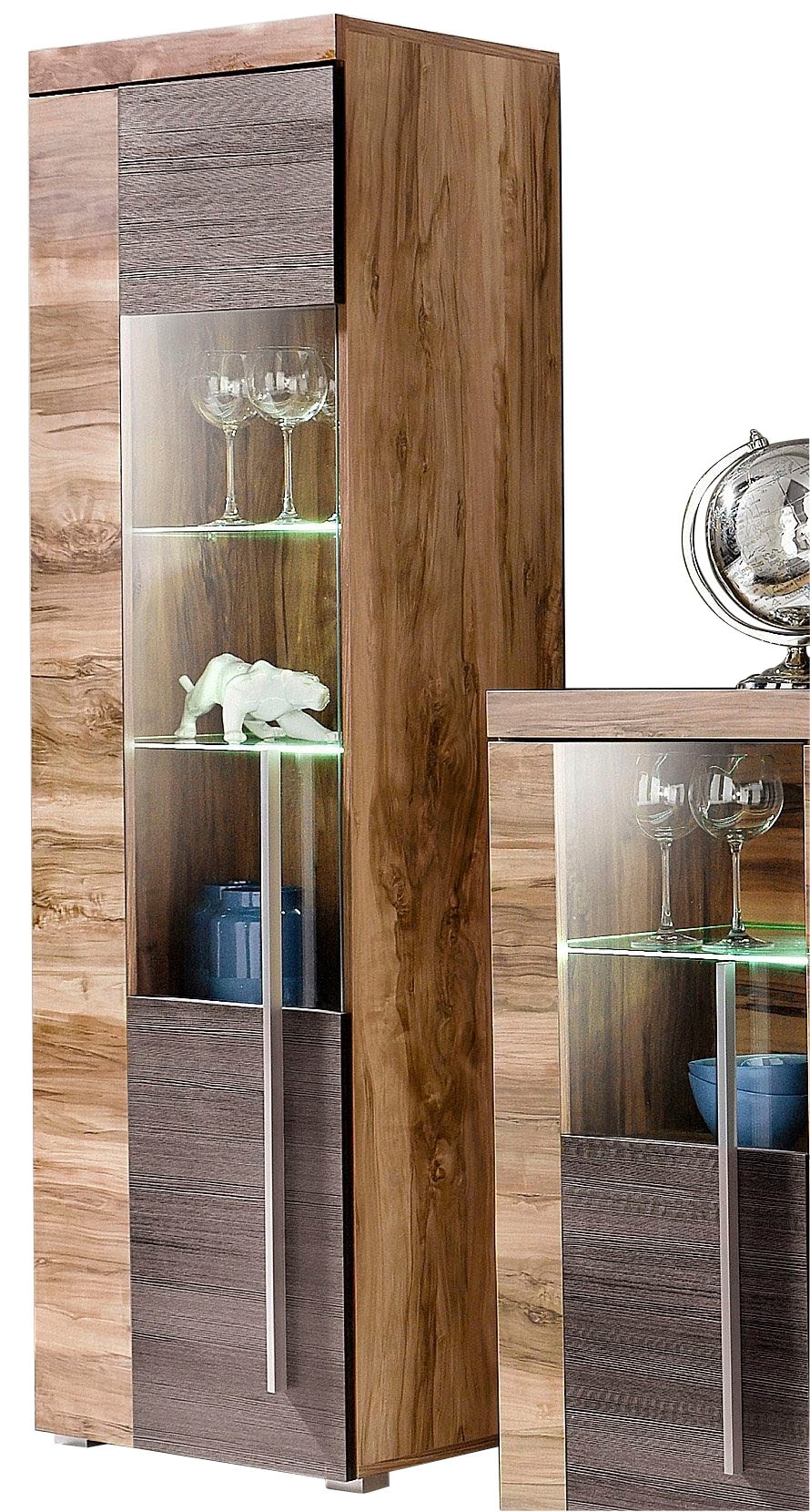 INOSIGN Vitrine »Roger,Höhe 160cm stilvolle Glasvitrine mit verstellbare Glasböden« Standvitrine 1Trg, viel Stauraum, ohne Beleuchtung