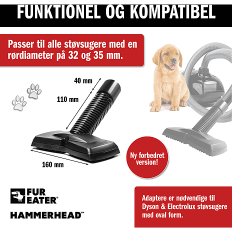 Fureater Hammerhead dyrehårsmundstykke til støvsuger