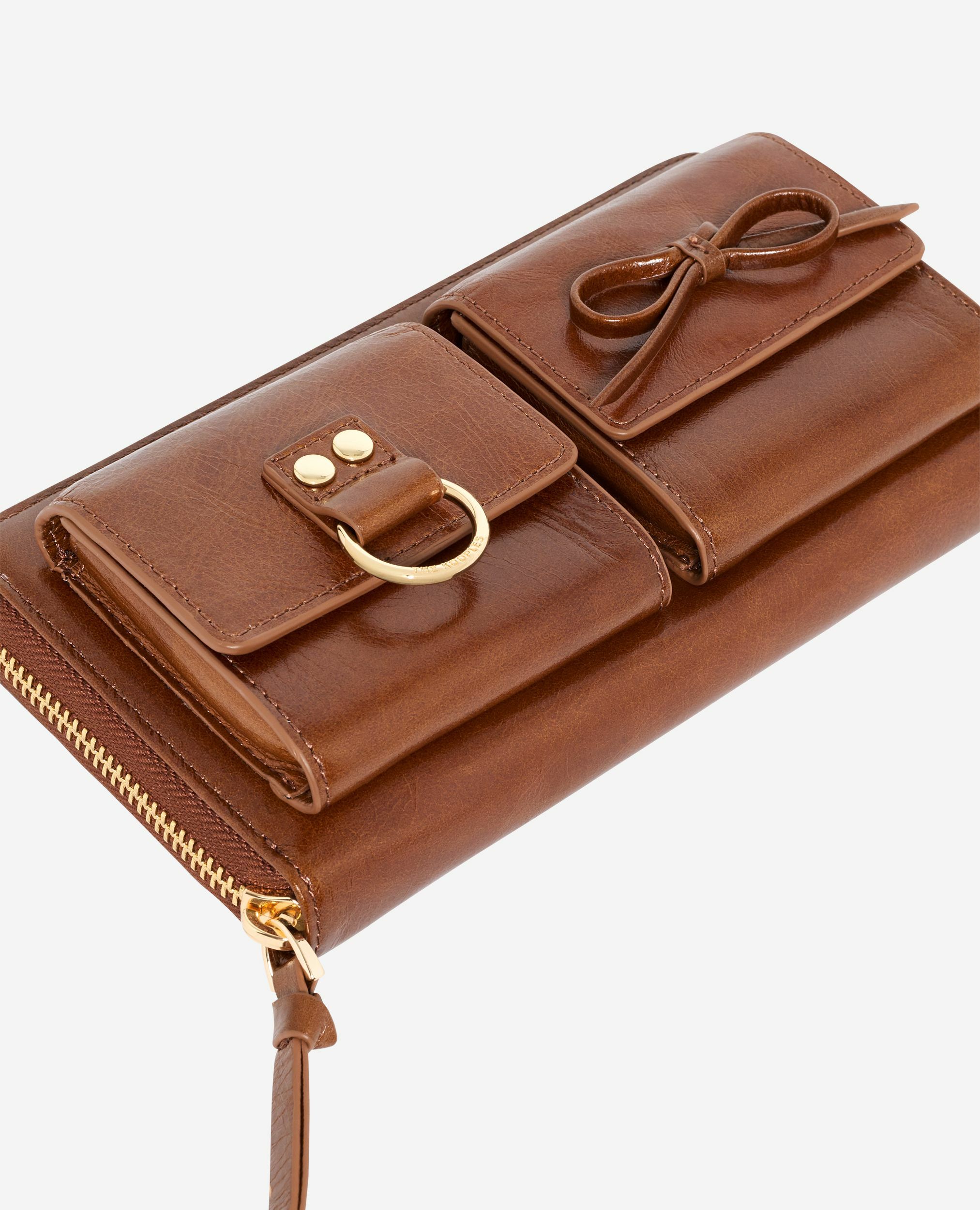 Portefeuille Amelia en cuir marron