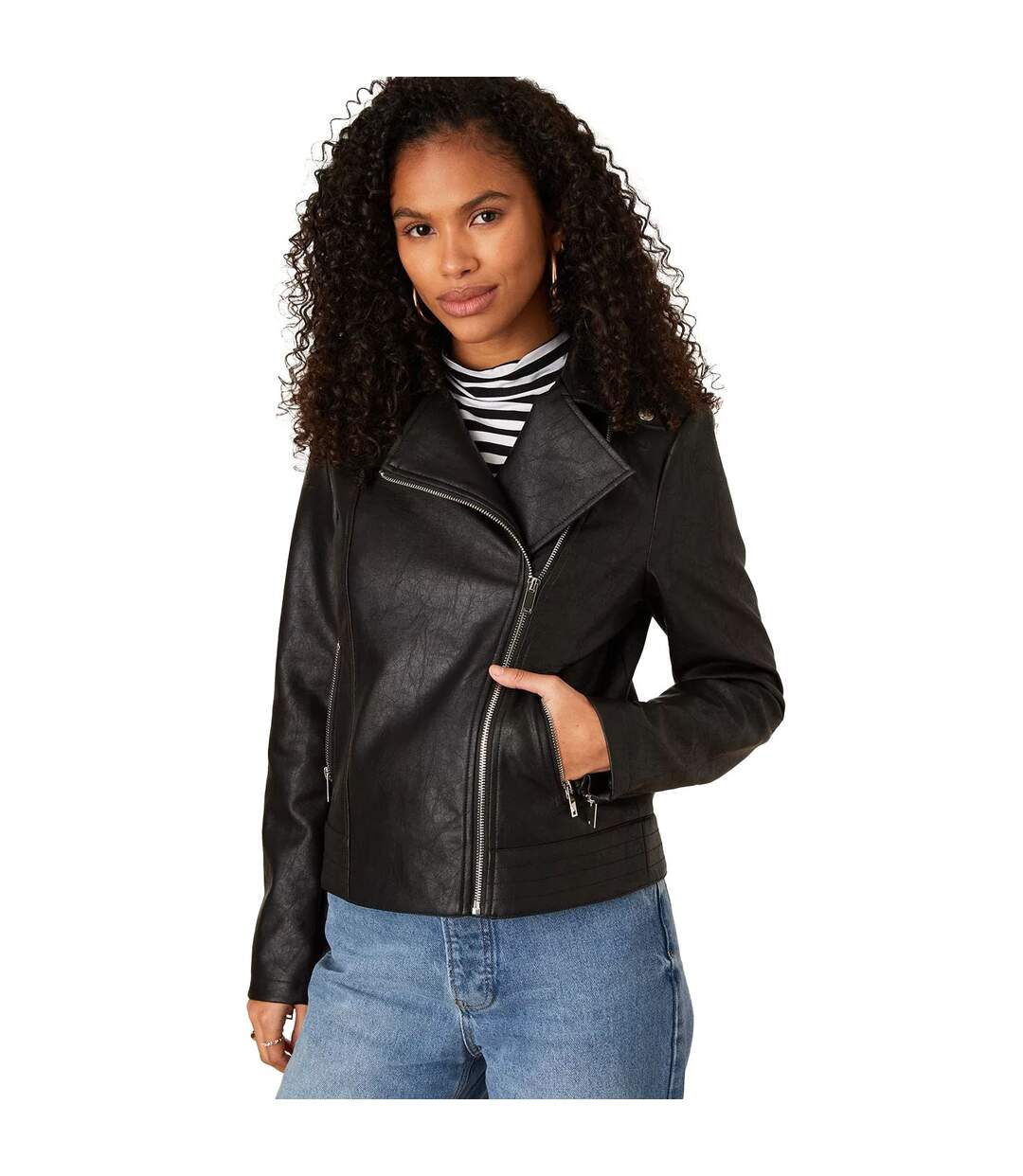 Dorothy Perkins - Veste motard - Femme (Noir) - UTDP233