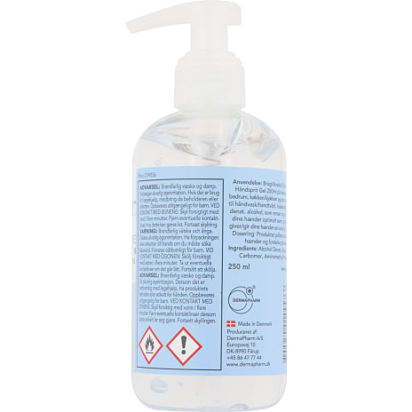 Håndsprit gel m. glycerin 70% parfumefri
