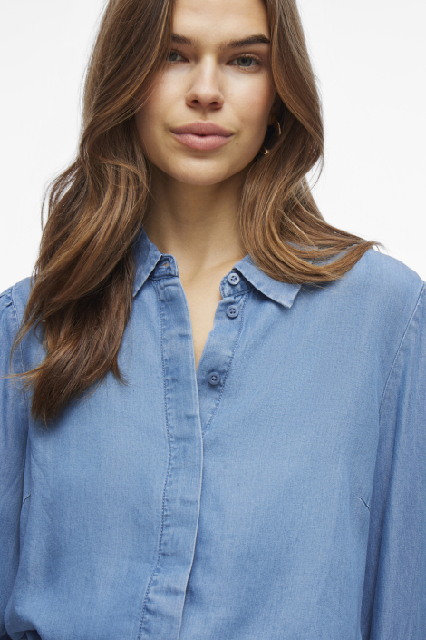 Vila blauwe dames blouse