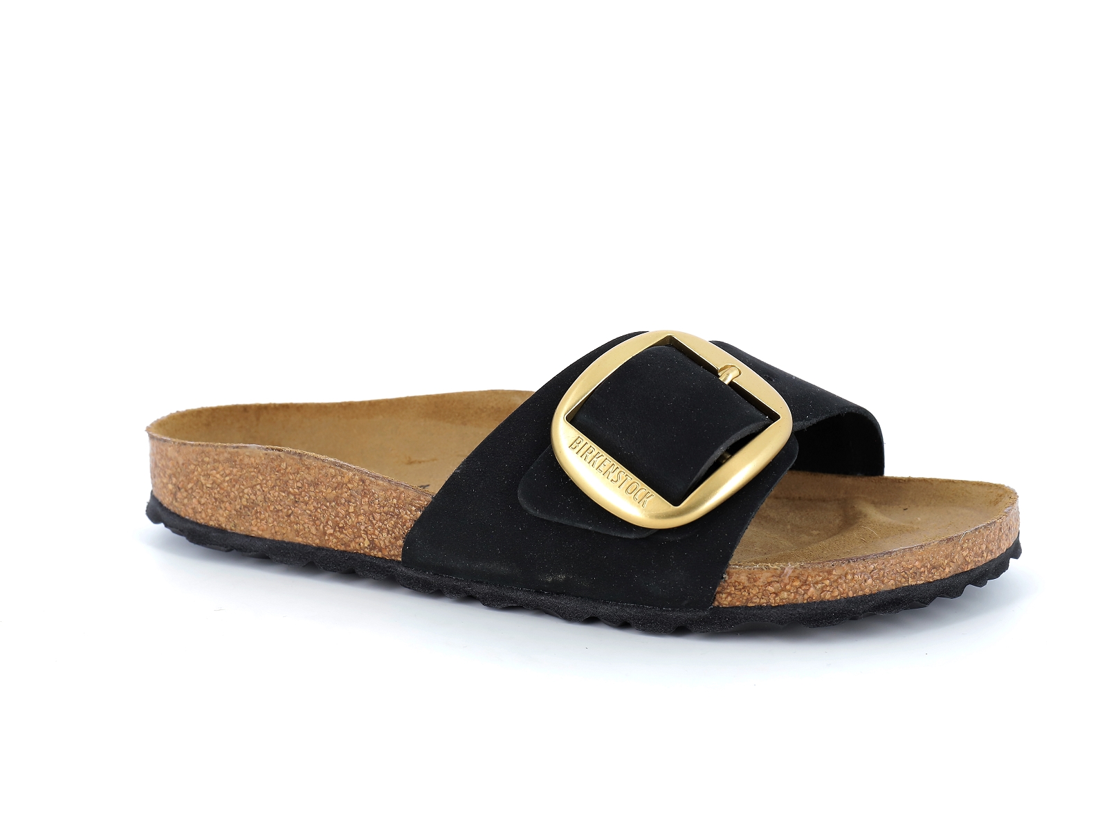 Birkenstock-02730 - Madrid Big Buckle Nubuck Velours Noir