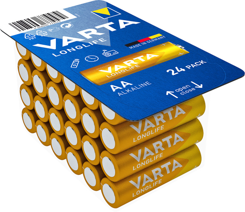 Varta Batterien Longlife, AA/LR06, 2800 mAh, 24 Stück