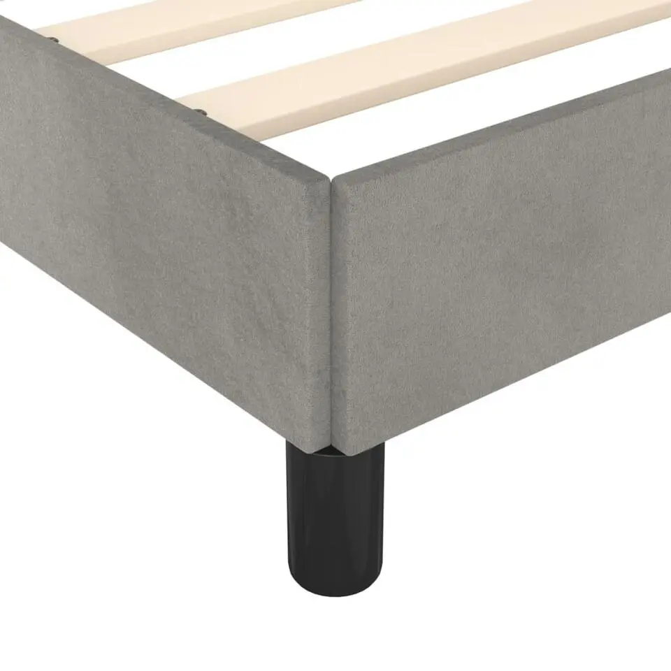 vidaXL - Bed frame zonder matras - Lichtgrijs - Fluweel - 80x200 cm