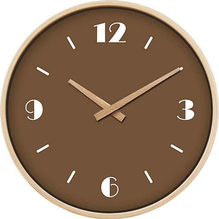 Horloge murale design vintage marron Dada Art Ø30 cm