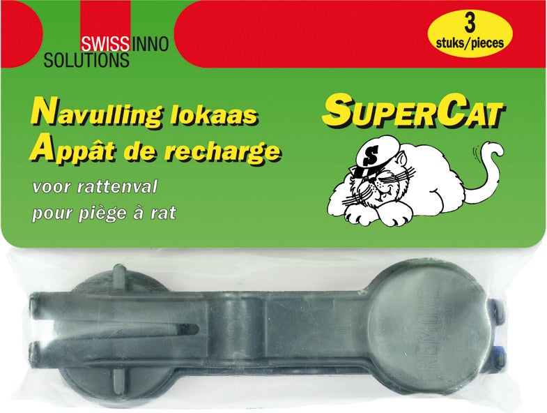 SwissInno rattenval navulling lokstof 12 x 16 x 3 cm 3 stuks