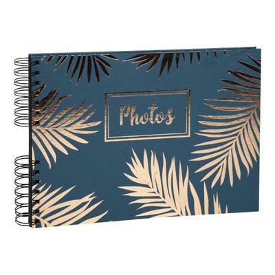 Exacompta Palma - Album photos à spirales 32 x 22 cm - 50 pages noires - bleu