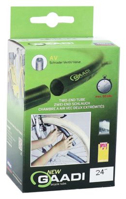 CHAMBRE A AIR VELO POUR VAE-E-BIKE 24 x 1.75 RUBENA-GAADI (40-47-507) VALVE STANDARD (PERMET DE MONTER LA CHAMBRE A AIR