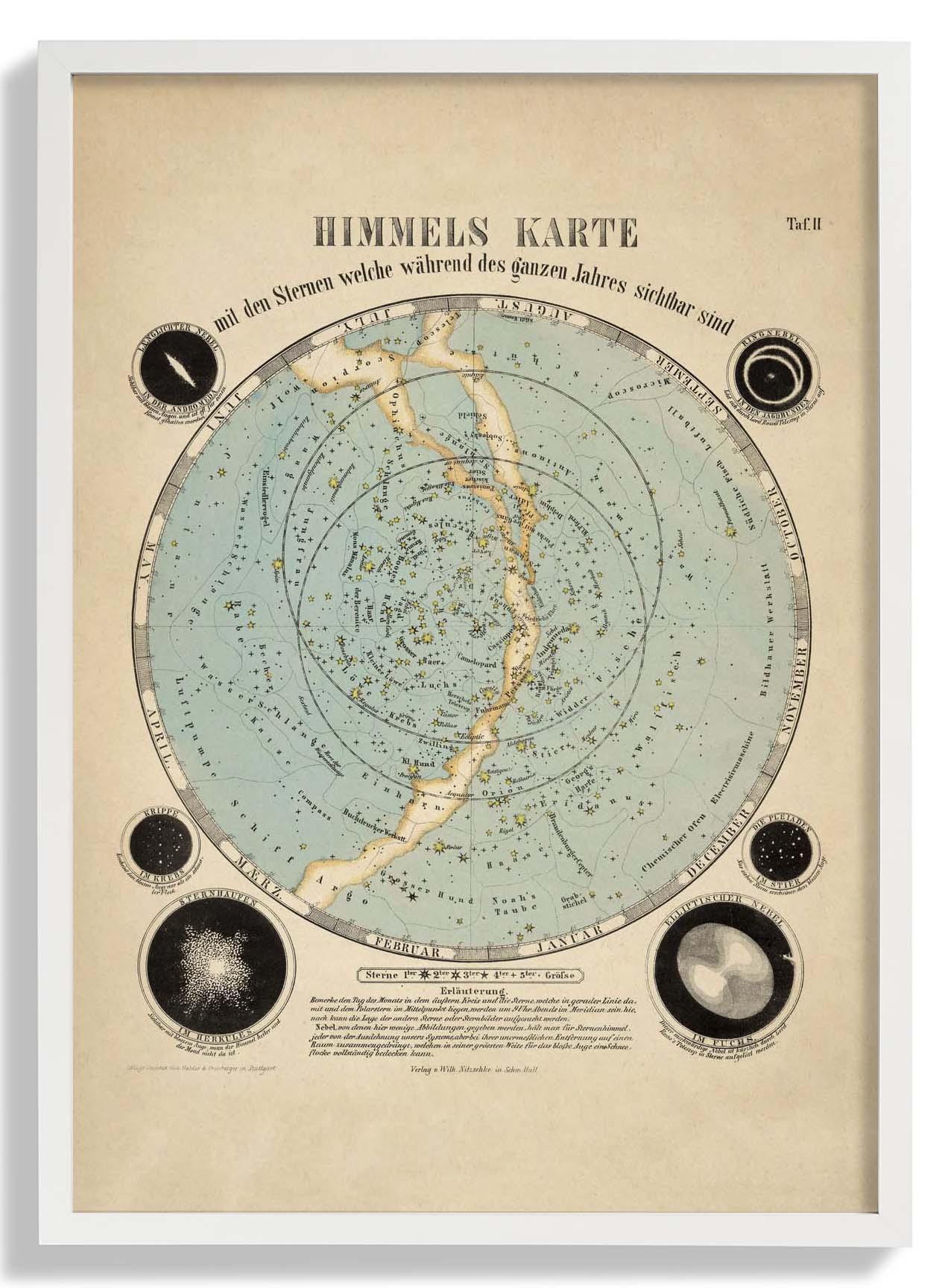 Karte der sichtbaren Sterne