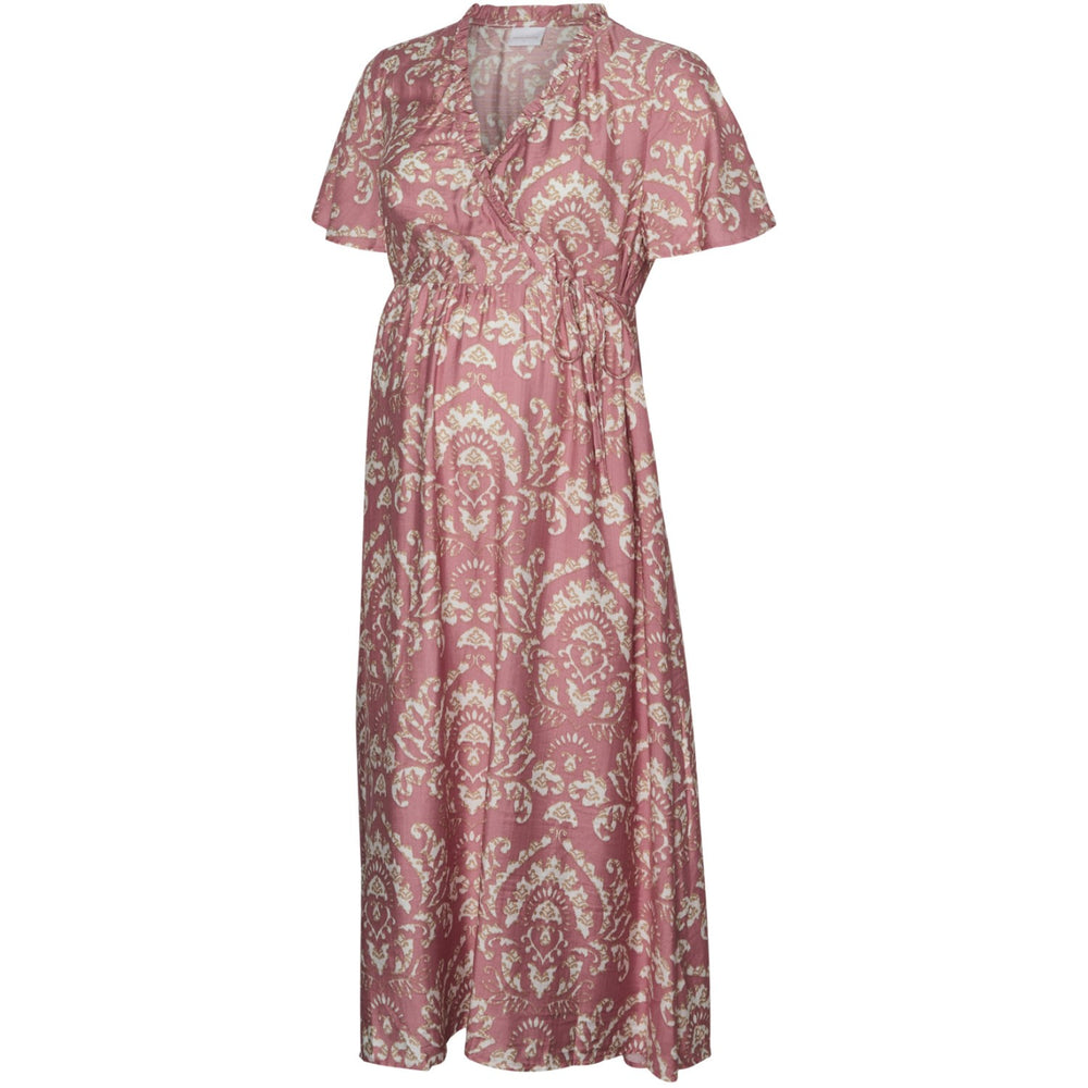Køb Mama;licious Zephyr Snow White Pattern Mlpauline Tess S/S Wo Midi Kjole 2F