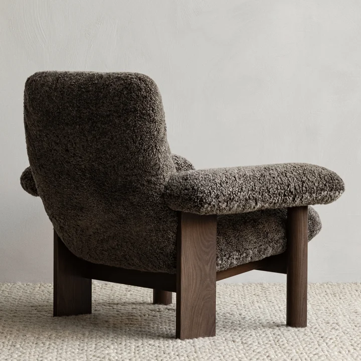 Audo - Brasilia Lounge Chair, Eiche natur / Bouclé beige