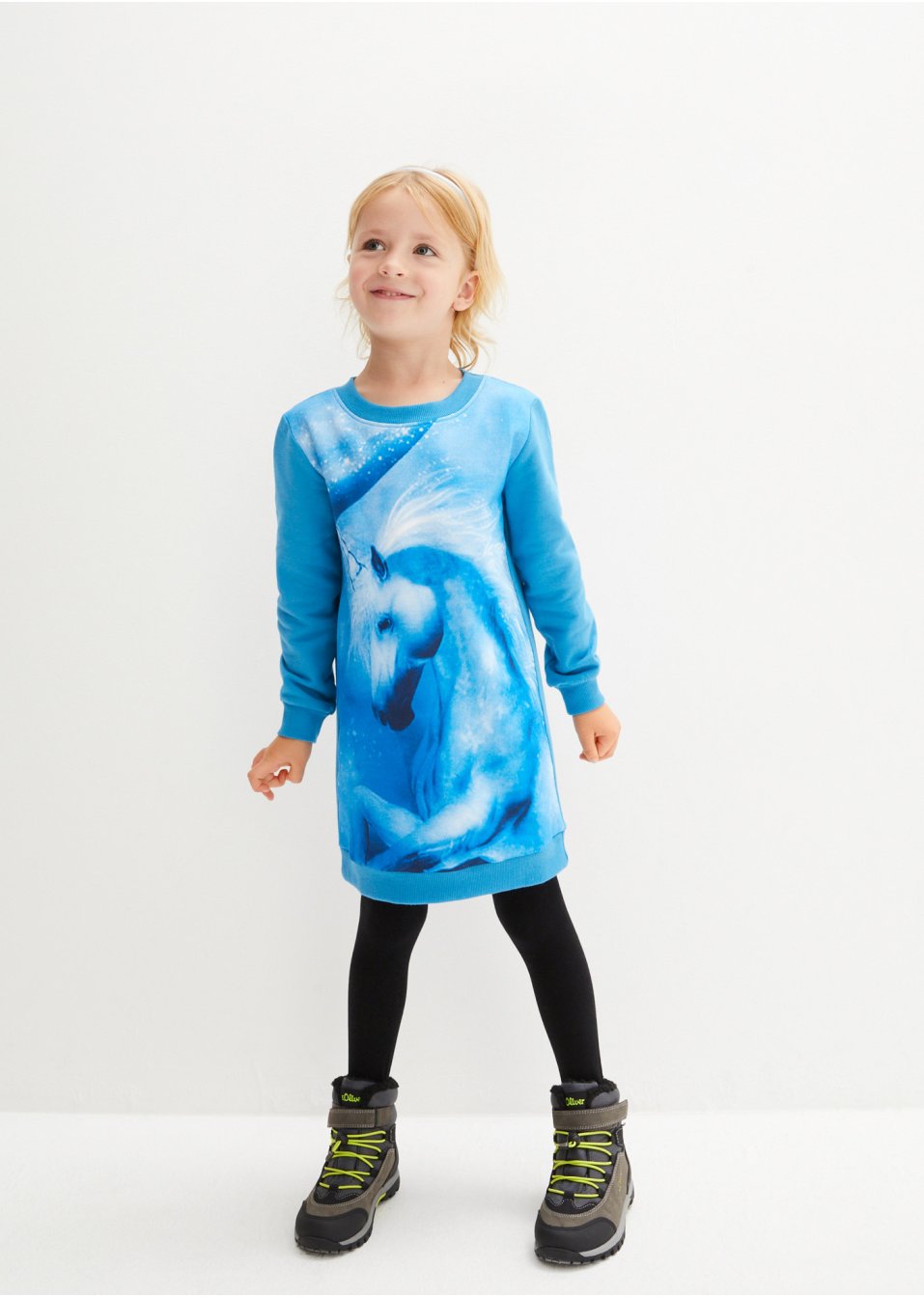 Robe sweat fille en coton