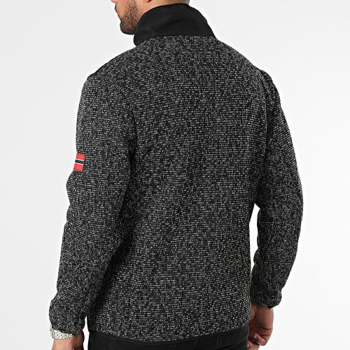 Veste Zippée Noir Chiné