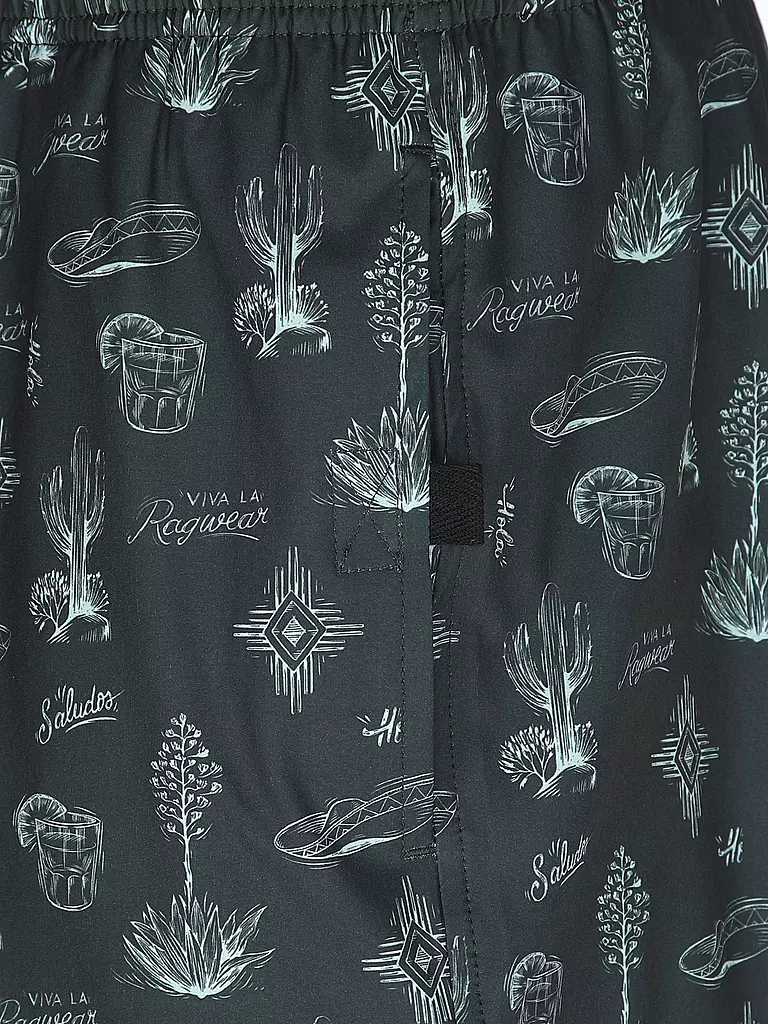 RAGWEAR Badeshorts STANNIS PRINT dunkelgrün