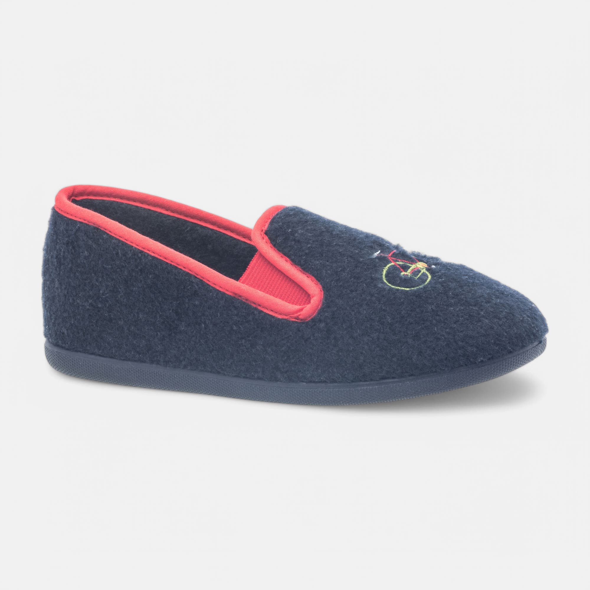 Pantoufles pieds sensibles Garçon bleu marine