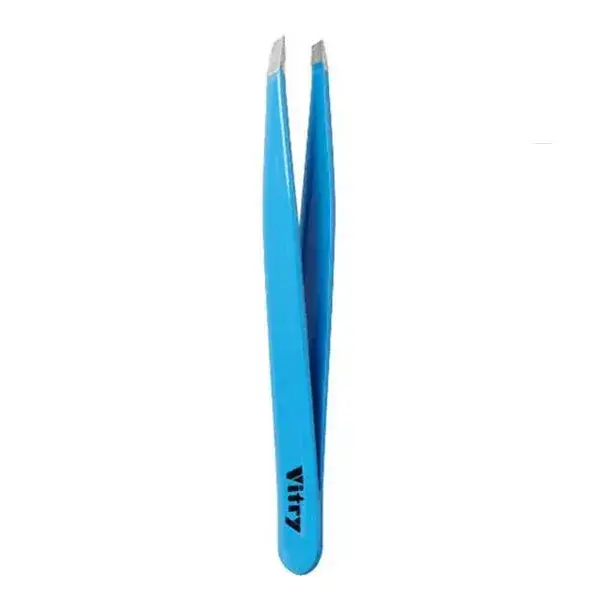Pinça de bolso Vitry com mandíbulas assimétricas, aço inoxidável azul