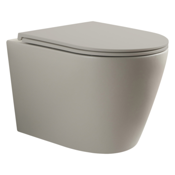 Atlantic hangend toilet Joey mat greige