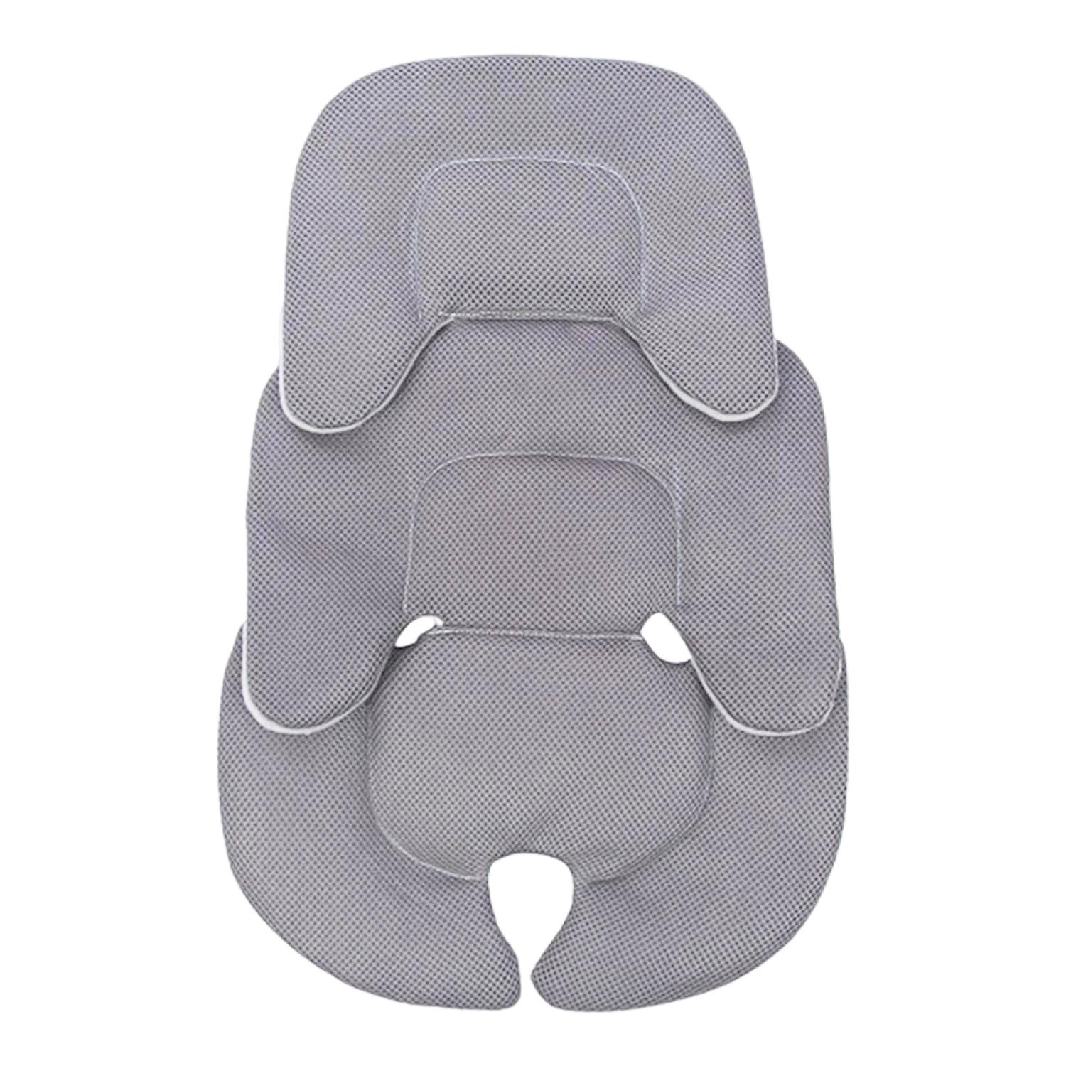 (65x35cm) Baby Sitzauflage Polster Einlage Kissen für Kinderwagen / Autositz - Grau