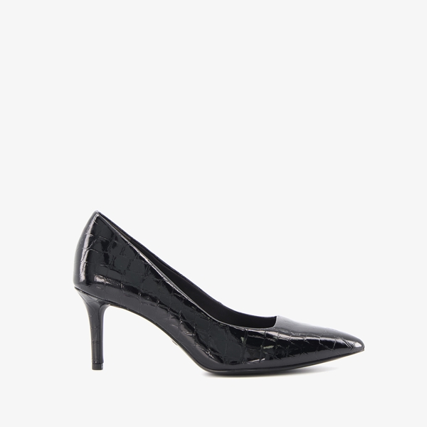 Tamaris dames pumps zwart met croco print