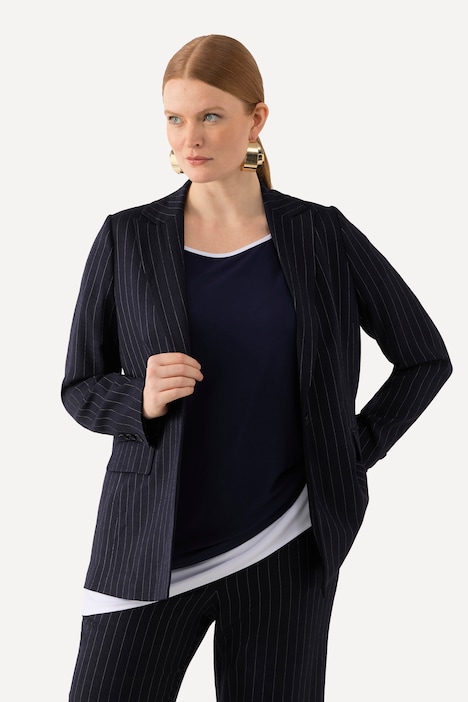 Blazer, Nadelstreifen, Reverskragen, Rückenschlitz