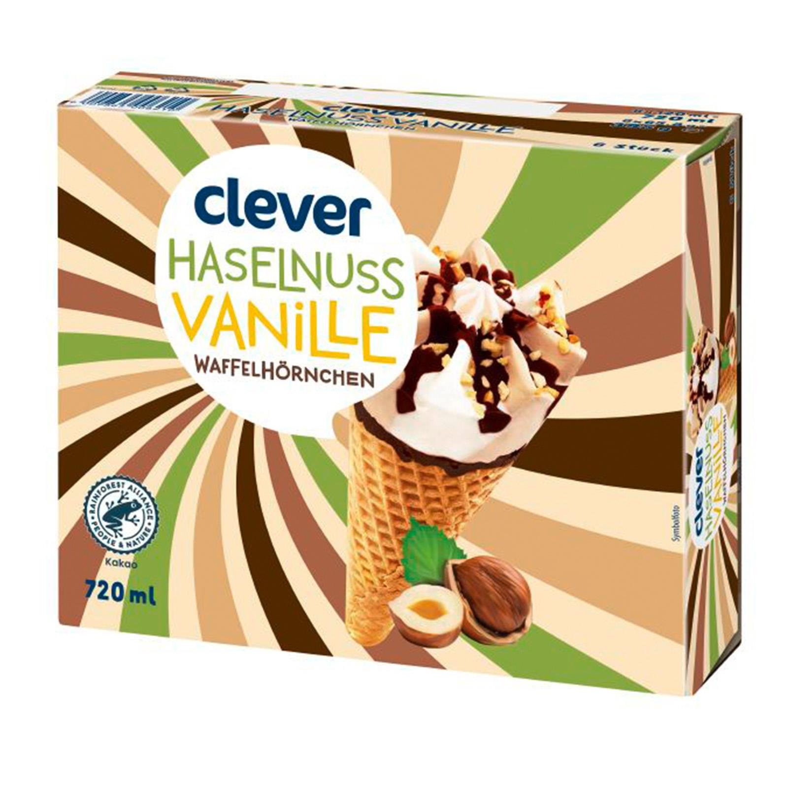 Clever Eis Stanitzel Haselnuss
