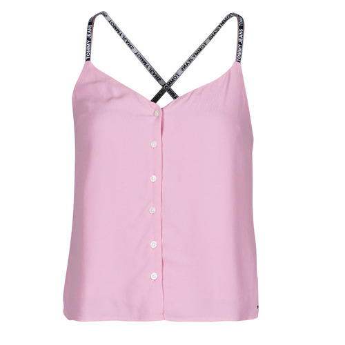Tommy Jeans - TJW CAMI TOP BUTTON THRU - Rose