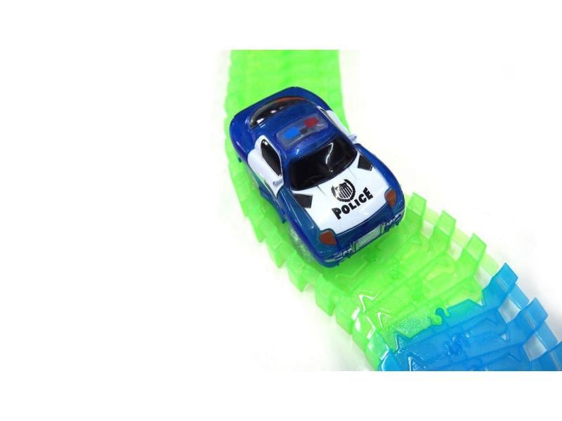 Amewi Magic Traxx Bahn Mega Set mit Brücke Schienenset mit Brücke und zwei Rennwagen