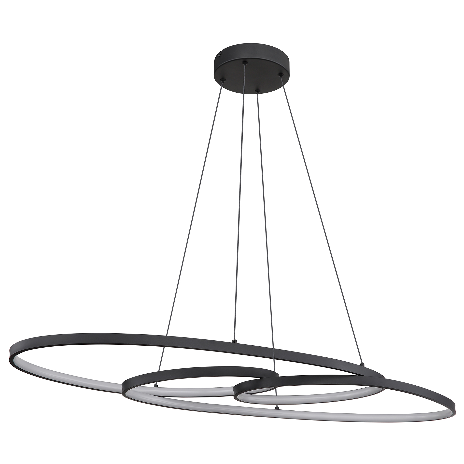 LED-Pendelleuchte - schwarz matt - Memoryfunktion - 120 cm