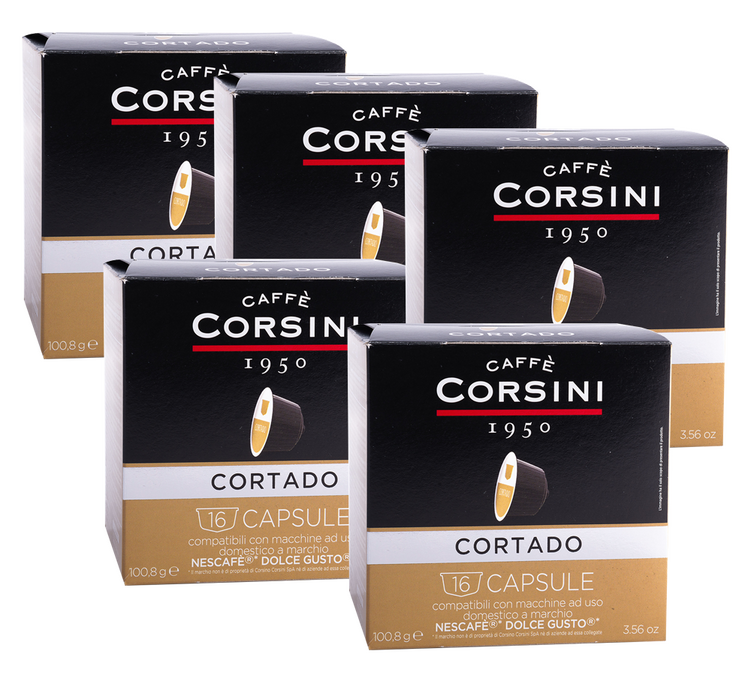 80 Capsules Nescafe® Dolce Gusto® compatibles Gran Riserva Cortado - CAFFE CORSINI